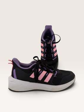 Adidas FortaRun 2.0 K Kids Running Shoes Black/Pink/Violet HP6617